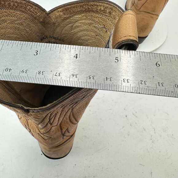 Frye Billy Tall Men Size 10B Women 11B 77697 Light Tan Leather Cowboy Boot - Picture 11 of 15